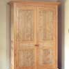 Hard Maple and bleached quilted maple armoire.