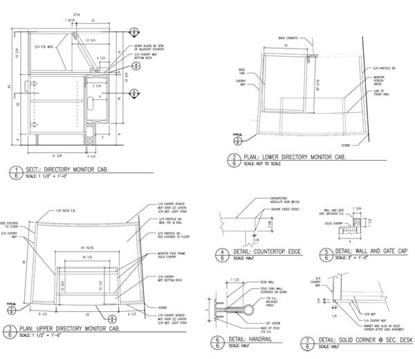 Regency Plaza Security Desk drawings.