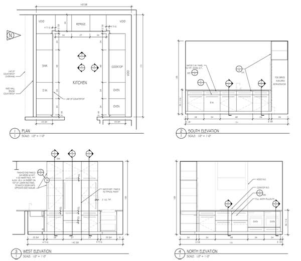 Drawings for Black/White Kitchen.