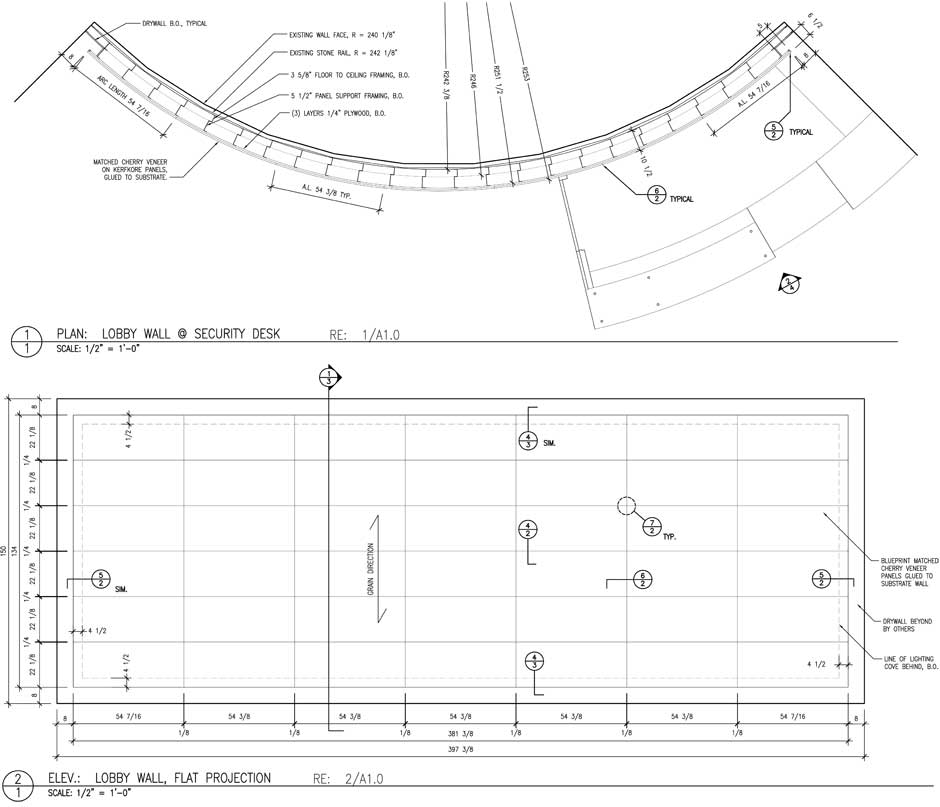 Regency Plaza Security Desk Drawings, page 1