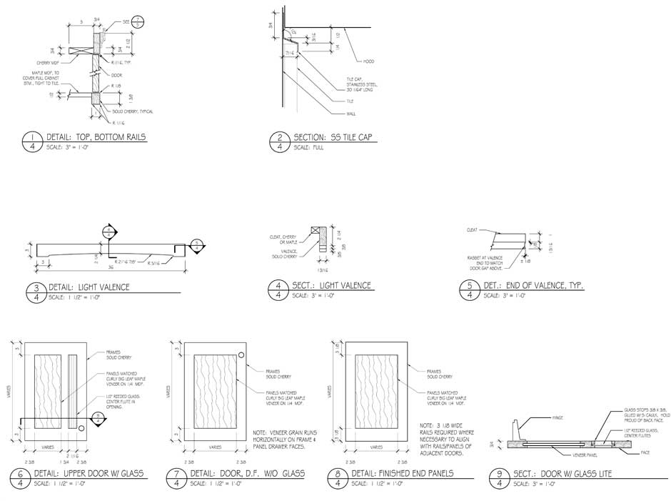 Study Bookcase Drawings, page 4