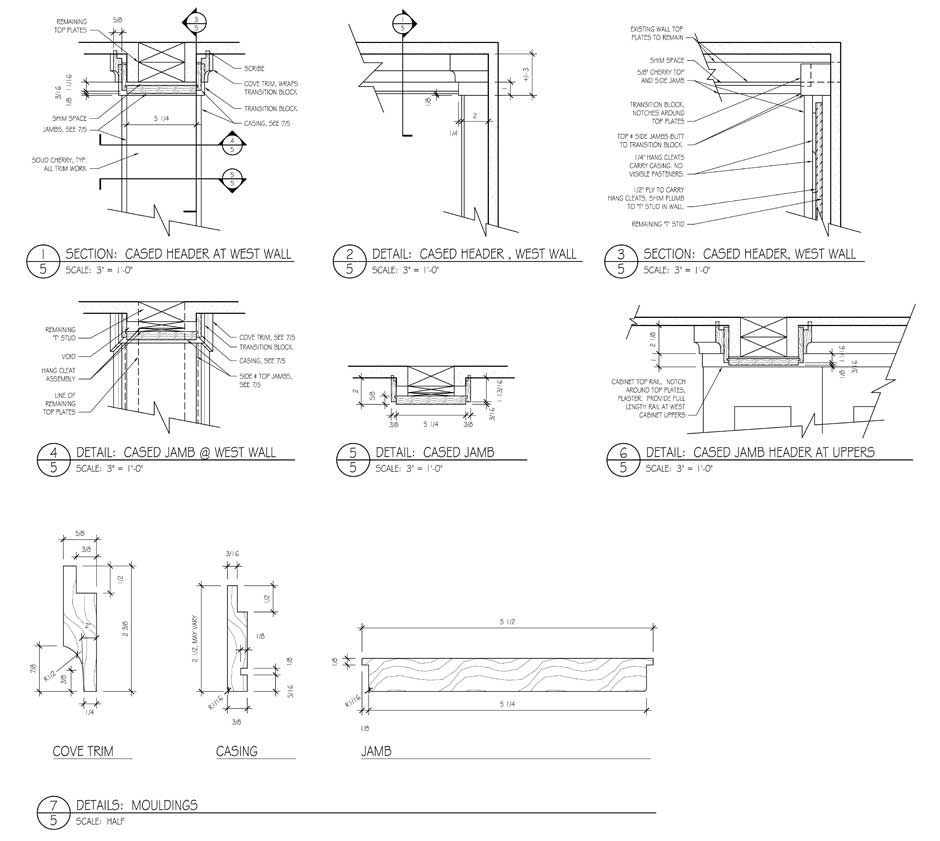 Study Bookcase Drawings, page 5